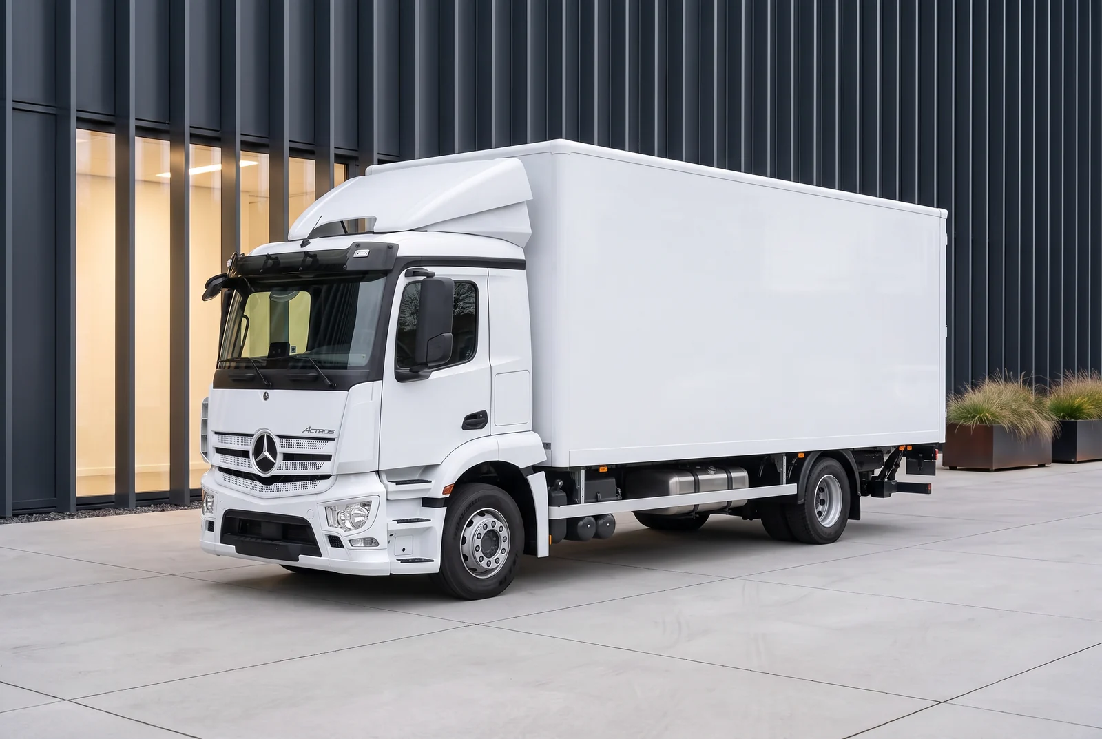 Vrachtwagen zonder bestickering